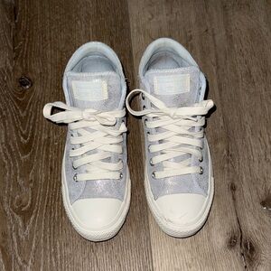 Converse All Star Women's White and Silver Sneakers